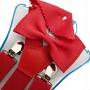 КОМПЛЕКТ ИЗ КРАСНЫХ БРЕКЕТОВ И ГАЛСТУКА-БАБОЧКИ С НАВОЛОЧКОЙ