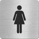 Tabliczka TOALETA DAMSKA WC inox STAL NIERDZEWNA