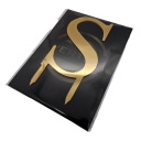 Золотой зеркальный топер для свадебного торта INITIALS LETTERS 12 см