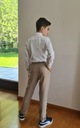 Elegantné chlapčenské nohavice Návštevné Oblekové na Gumičke béžové GAMET 122 Zapínanie žiadne
