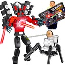 SKIBIDI ТУАЛЕТНЫЕ БЛОКИ БОЛЬШОЙ НАБОР БЛОКОВ SPEAKERMAN РИСУНОК 470 ЭЛЕМЕНТОВ