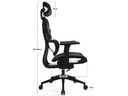 Эргономичный офисный стул Levano Control Series, черный, грузоподъемность 130 кг