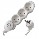 УДЛИНИТЕЛЬНАЯ КАБЕЛЬНАЯ ПОЛОСКА НА 3 РОЗЕТКИ С ВЫКЛЮЧЕННЫМ ШТЫРЕМ 5 м