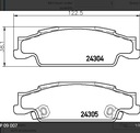 ZAPATAS HAMULC. CADILLAC STS 05- PARTE TRASERA 