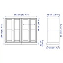 IKEA HAVSTA Regál sklenené dvere biely 162x37x134cm Kód výrobcu 792.659.45