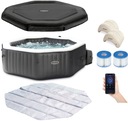 Садовый надувной спа-бассейн с гидромассажем 4 человека 120+4 форсунки INTEX 28458