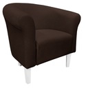 Кресло Milo Microfibre 4 коричневый, 20 белых ножек