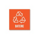 Наклейка сегрегация вторичной переработки БАТАРЕИ 25см