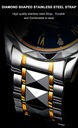 Luxusné pánske vodotesné svetelné kremenné hodinky z nerezovej ocele Štýl klasický