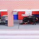Diorama 1:64 Ručne maľovaná figúrka ľudia Model auta Pouličná budova Hmotnosť (s balením) 0.2 kg