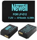 АККУМУЛЯТОР NEWELL LP-E12 ДЛЯ CANON EOS M M2 M50 100D 875MAH