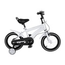 14-дюймовый белый велосипед для мальчиков и девочек с тренировочными колесами