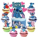 Topper STITCH 13szt. na tort Urodzinowy, na MUFFINEK STICZ STICH