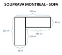 Ratanové sedenie MONTREAL | sivá krémová Hlavný materiál kov
