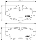 BREMBO P 06 103 SET PADS HAMULCOWYCH, BRAKES TARCZOWE photo 2 - milautoparts-fr.ukrlive.com