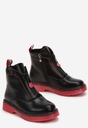 Born2Be Черно-красные ботильоны 30 Зимние из экокожи