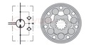 MOTOR HIDRÁULICO BMR50 800OBR 6,4KW 25 REBAK ROZRZUTNIK NAWOZU C330 C360 