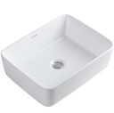 КЕРАМИЧЕСКАЯ НАСТОЛЬНАЯ РАКОВИНА, БЕЛАЯ, ПРЯМОУГОЛЬНАЯ