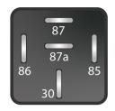 РЕЛЕ АВТО 5 ПІН АВТОМАТ 12V 40A ГНІЗДО КОМПЛЕКТ ПРОВОДІВ JD1914 5-ПІН  (16732141985) фото min 6