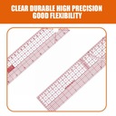 Линейка для рисования пэчворка 60см, прозрачная.