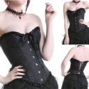 ЧЕРНЫЙ ГОТИЧЕСКИЙ КОРСЕТ МОДЕЛИРУЮЩИЙ КОСПЛЕЙ