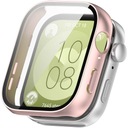 ETUI OCHRONNE + SZKŁO HARTOWANE 2W1 DO HUAWEI WATCH FIT 3 | RÓŻOWY MAT