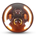 7-CALOWY ФАРА СВЕТОДИОДНЫЕ HALO OKRAGLY, DWUKOLOROWY, СВЕТА DO ЕЗДИ KV  фото 5