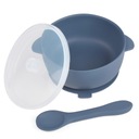 SILIKONOWA MISKA Z PRZYSSAWKĄ PRZYKRYWKĄ I ŁYŻKĄ