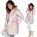 Весеннее стеганое ПАЛЬТО С КАПЮШОНОМ, пудрово-розовый M