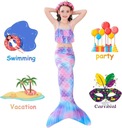 5 шт. детский купальник с хвостом русалки для плавания, комплекты бикини для девочек