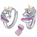 СЕРЬГИ СЕРЕБРЯНЫЕ ЕДИНОРОГ 925 ПРОБЫ ДЛЯ ДЕВОЧКИ