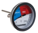 Термометр для гриля-коптильни, гриля-барбекю с домашним зондом 2в1, стальной, 0-250 градусов