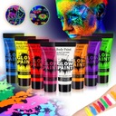 КРАСКА ДЛЯ ЛИЦА И КРАСКИ ДЛЯ ТЕЛА, ДЕЙСТВУЮЩИЕ В УЛЬТРАФИОЛЕТОВОМ СВЕТЕ 8Х10МЛ