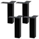 4x NÓŻKA MEBLOWA CZARNA NÓŻKA METALOWA DO SZAFKI NOGI DO SOFY LOFT H15CM