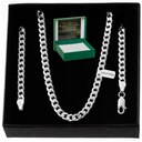 МУЖСКАЯ СЕРЕБРЯНАЯ ЦЕПЬ 925 ПРОБЫ, ПОДАРОК ​​НА ДЕНЬ РОЖДЕНИЯ ПАРНЕ