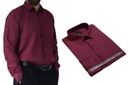 51/52 Большая мужская рубашка бордового цвета, элегантная и гладкая.