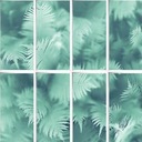 ОБОИ ПАПОРОТНИКИ ЛИСТЬЯ В ОКНЕ УГЕПА