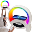LAMPKA NOCNA LED ŁADOWARKA QI GŁOŚNIK RGB RADIO ZEGAR USB CZYTNIK KART AUX