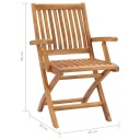 PLIANT KRZESLA OGRODOWE AVEC COUSSINS 6 PCS BOIS TEKOWEphoto 11