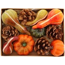 ŐSZI ASZTALI DEKORÁCIÓ MELEG INTENZÍV SZÍNEK 10 DB TÖK TOBOZ Fajta tartozékok