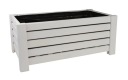 ДЕРЕВЯННЫЙ САДОВЫЙ ЦВЕТОЧНЫЙ ЦВЕТОК для террасы WHITE BOX 60x33x25 см