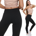 Legginsy Damskie z WYsokim Stanem Czarne Klasyczne Getry Fit MORAJ S/M