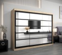 Раздвижной шкаф ROMA 2 250 с зеркалом