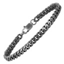 Oxidált patentos páncél karkötő (6 mm) Márka STEELOVA