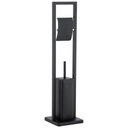 ПОДСТАВКА ДЛЯ ТУАЛЕТНОЙ ЩЕТКИ ТУАЛЕТНАЯ БУМАГА, ЧЕРНАЯ МАТОВАЯ