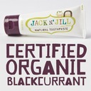 Jack N'Jill, Prírodná zubná pasta, organické čierne ríbezle a Xylito Príchuť Czarna porzeczka