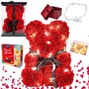 МЕГА НАБОР МИШКА С ЛЕПЕСТКАМИ РОЗ 6в1 + КОМФОРТНАЯ КОРОБКА