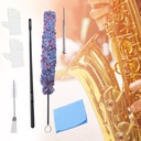 Набор мягких хлопковых кистей для чистки саксофона, разноцветных, для трубы и флейты