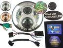 lampa LED DRL chipy OSRAM 7 cali reflektor chrom