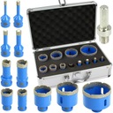 НАБОР КОРОНОЧНЫХ ПИЛОВ АЛМАЗНЫЕ СВЕРЛА ДЛЯ ПЛИТКИ КРУЖЕВО 6-68мм 12 EL